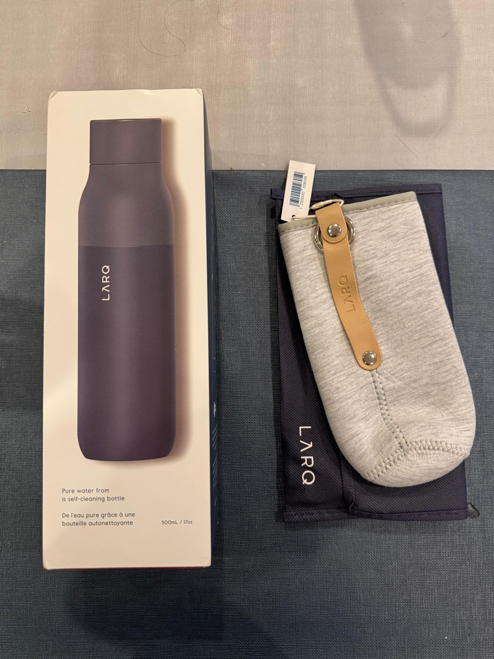 LARQ Insulated Water Bottle - Black  (with Sleeve)